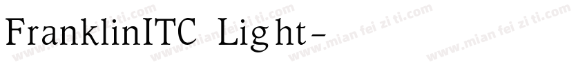FranklinITC Light字体转换